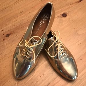 Jeffrey Campbell gold shoes